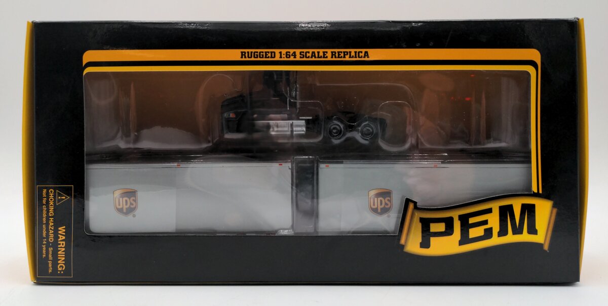 PEM CH 600 1:64 Scale Diecast UPS Mack Semi Tractor w/Trailer Set