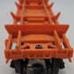 Lionel 6362-1 O Gauge Orange 3 Truck Carrier Flatcar w/ Operating Coupler Trucks