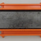 Lionel 6362-1 O Gauge Orange 3 Truck Carrier Flatcar w/ Operating Coupler Trucks