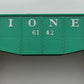 Lionel 6112-86 O Gauge Green Gondola with Trucks & One Broken Coupler #6142