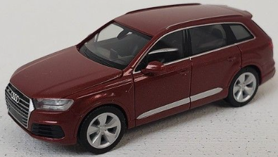 Herpa 038447-005 1:87 Diecast Audi Q7 Wagon SUV Matador Red Finish w/Silver Trim