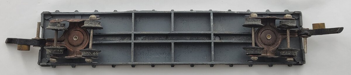 American Flyer PA9952 Dark Gray Diecast C & N W.R.Y. Flat Car Frame w/Trucks