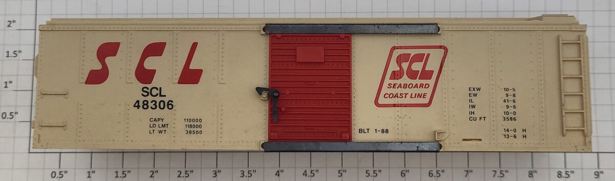 American Flyer PA14C076A Brown and Red Seaboard Coastline Box Car Shell #48306