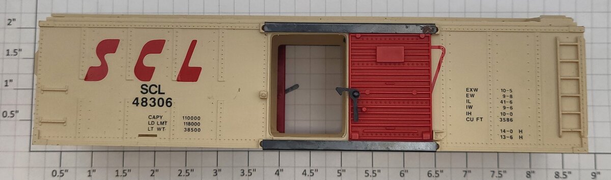 American Flyer PA14C076A Brown and Red Seaboard Coastline Box Car Shell #48306