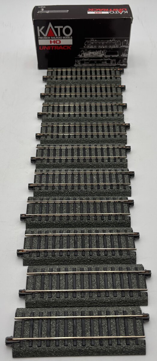 Kato 2-120 HO Gauge Code 83 4 1/2" Straight UniTrack Sections (Pack of 10)