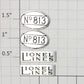 Lionel 813-20 Nickel Lionel Lines and Number Plates (Set of 4)