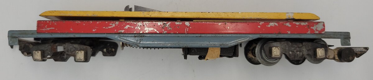 American Flyer 715-1 S Scale Unloader Ramp Car w/ Blue Frame & Magnetic Couplers