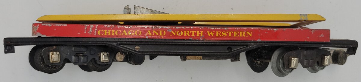 American Flyer 715-1 S Scale Unloader Ramp Car w/ Black Frame & Magnetic Coupler
