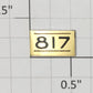 Lionel 817-1 "817" Brass Lionel Lines Side Nameplate with Adhesive