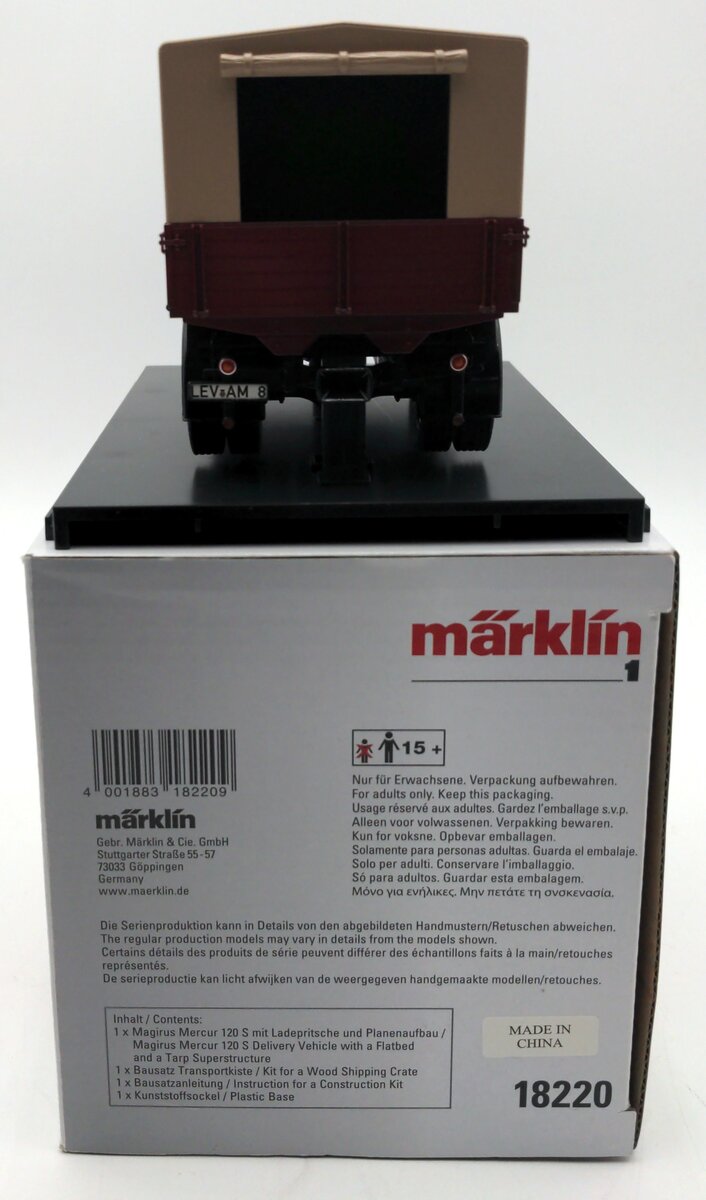 Marklin 18220 1:32 Scale Diecast Merkur 120 S Delivery Truck