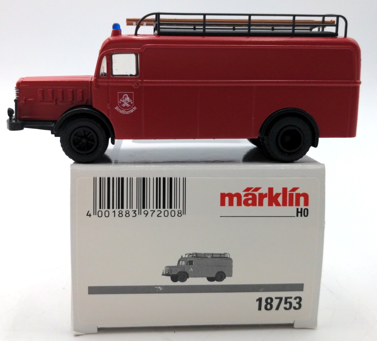 Marklin 18753 HO Scale Büssing 650 Fire Department Equipment Vehicle