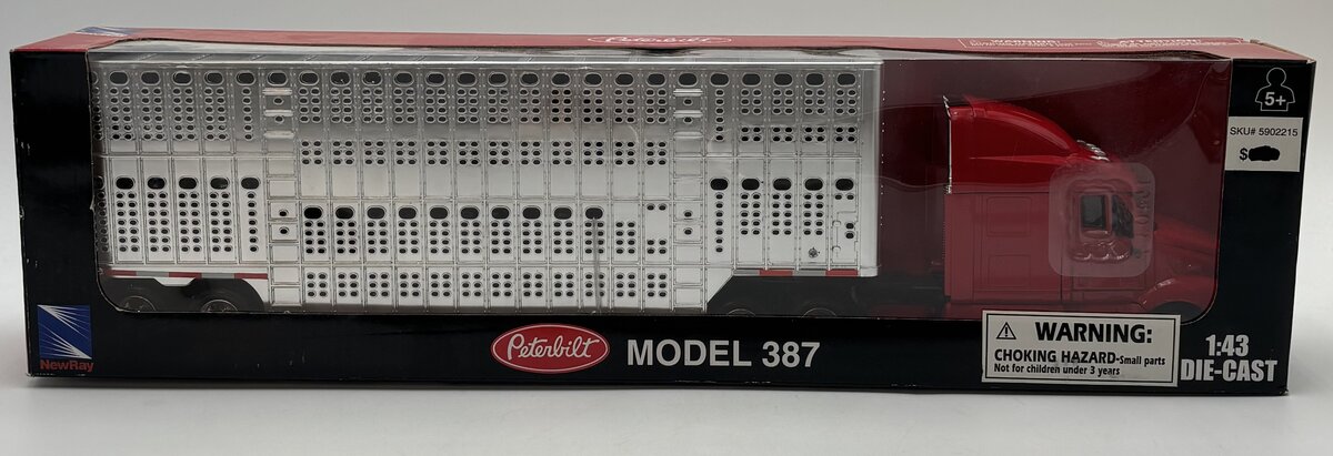 New-Ray 15423 1:43 Peterbilt 387 w/Livestock Trailer