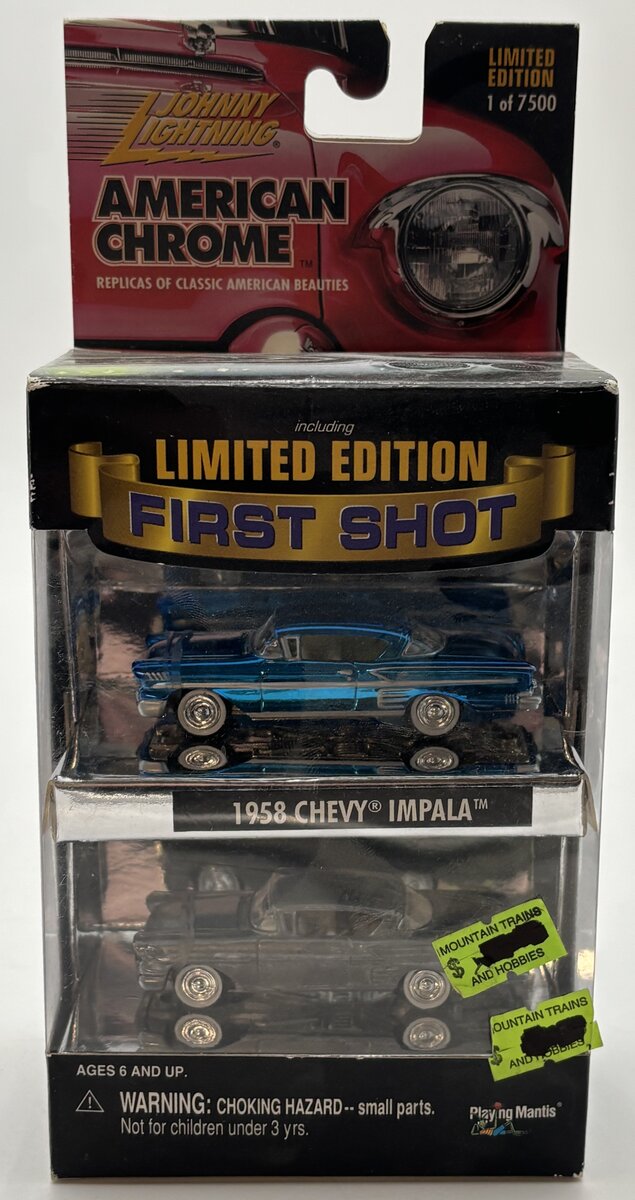 Johnny Lightning 363-08 1:64  Blue & Silver 1958 Chevy Impala