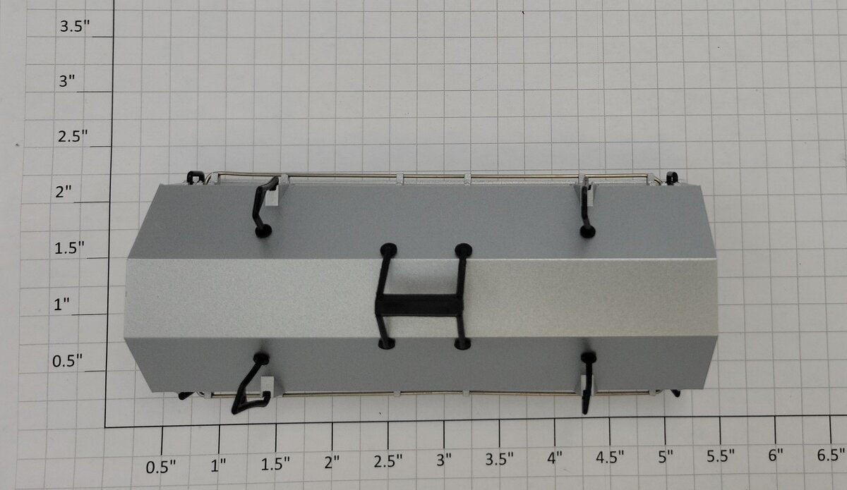 Lionel 26913-10 O Gauge Gondola Silver Painted Coil Cover with Black Trim