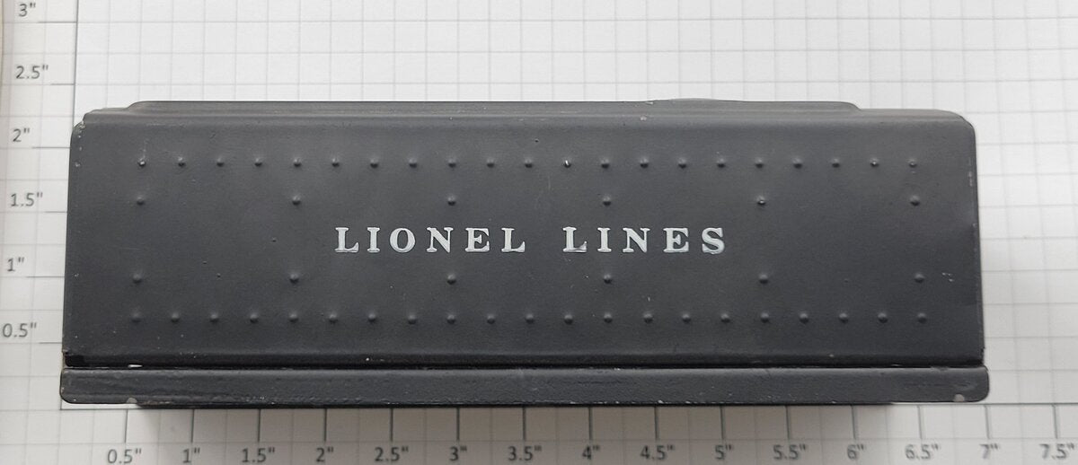 Lionel 1001T-2 Lionel Lines Prewar Black Metal Tender Shell