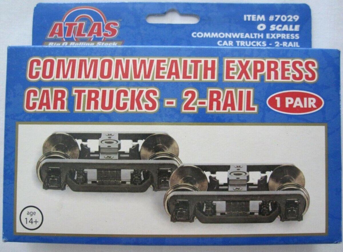 Atlas 7029 O Scale 2-Rail Commonwealth Express Car Trucks (Pack of 2)