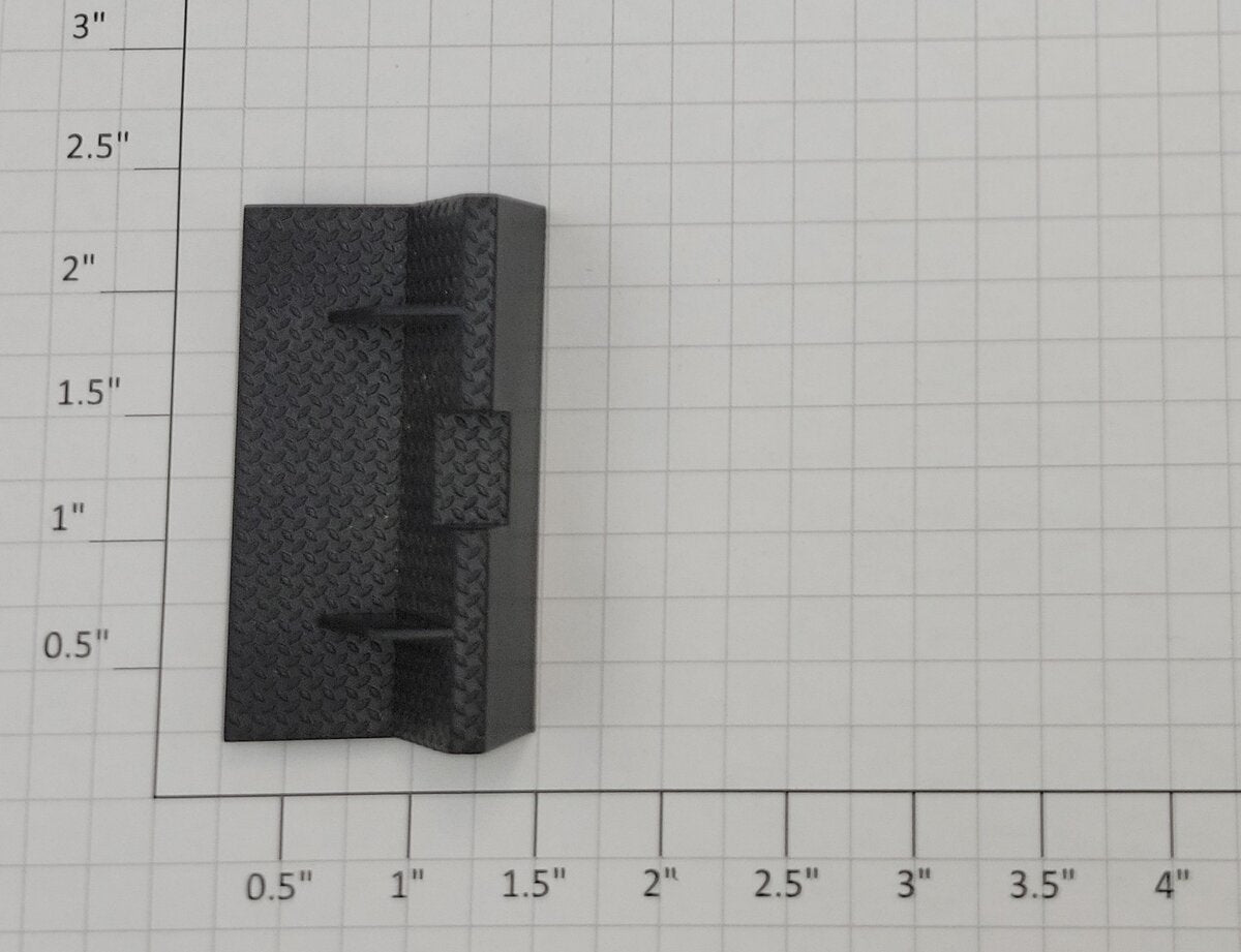 MTH HE-4200042 O Gauge Black Flat Car Farm Tractor Wheel Chock
