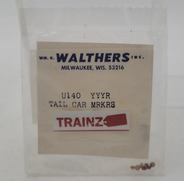 Walthers U140 HO Scale Yellow & Red Tail Car Markers Light Kit