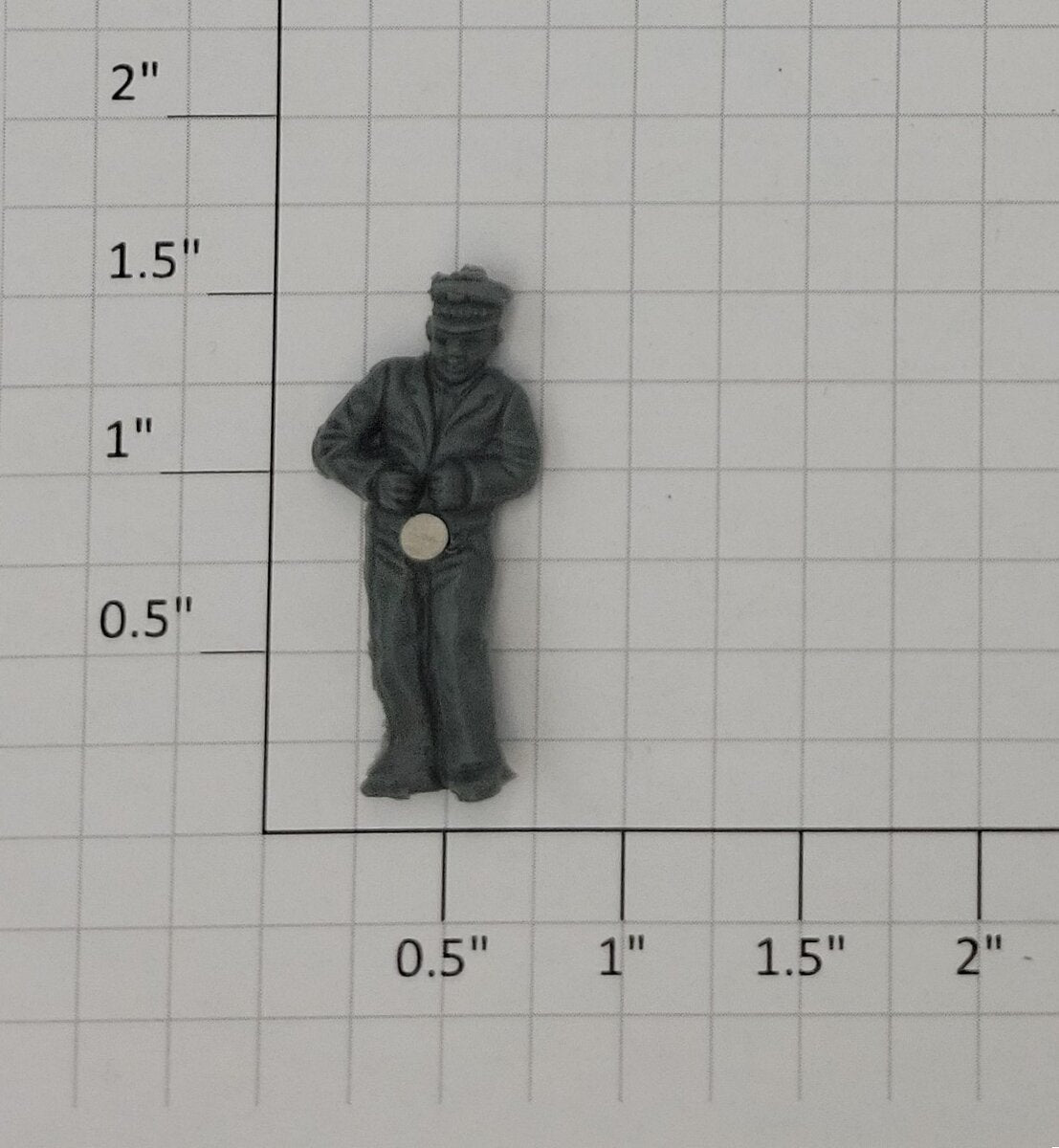Lionel 3428-12 O Gauge Gray Mailman Figure with Magnet