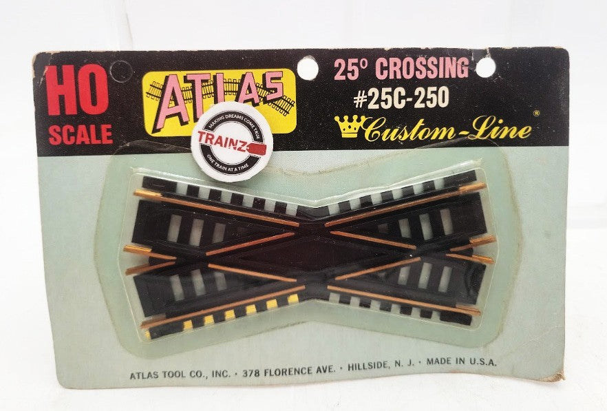 Atlas 25C-250 HO Scale Custom-Line 25 Degree Crossing Track Brass