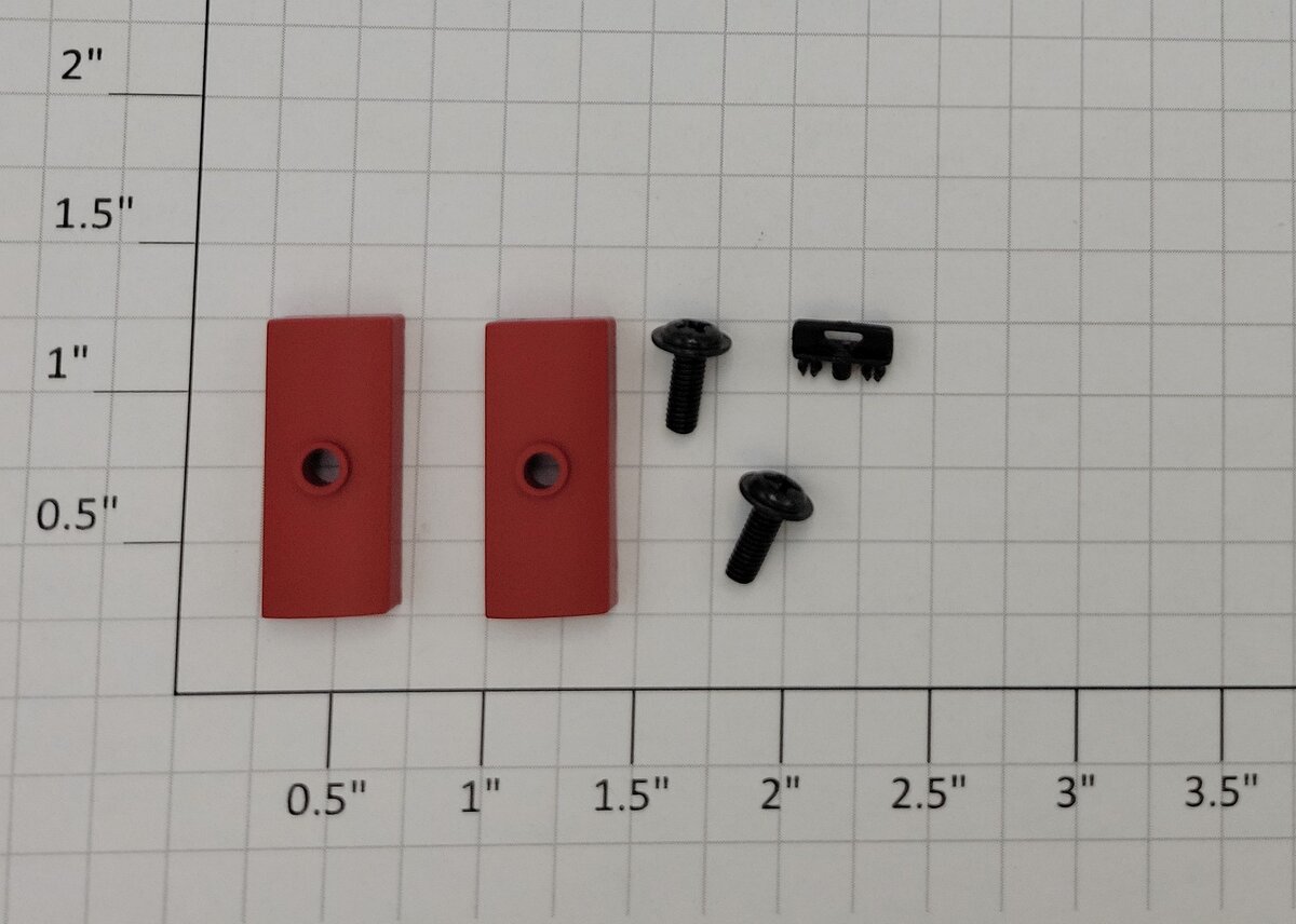 Lionel 17588-235 O Gauge Husky Stack Red Truck Spacer with Screws (Pair of 2)