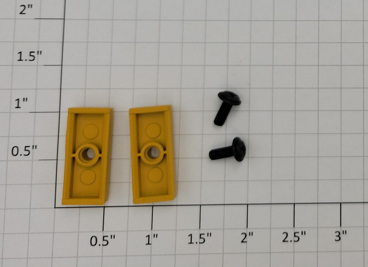 Lionel 17588-235 O Gauge Husky Stack Yellow Truck Spacer with Screws (Set of 2)