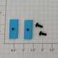 Lionel 17588-235 O Husky Stack Light Blue Truck Spacer w/ Screws (Pair of 2)