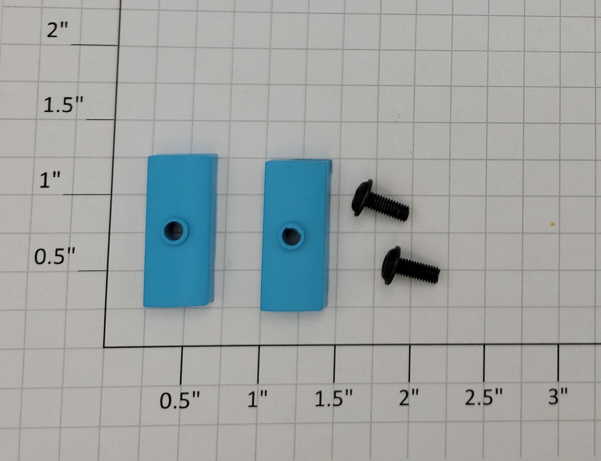 Lionel 17588-235 O Husky Stack Light Blue Truck Spacer w/ Screws (Pair of 2)