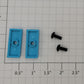 Lionel 17588-235 O Husky Stack Light Blue Truck Spacer w/ Screws (Pair of 2)
