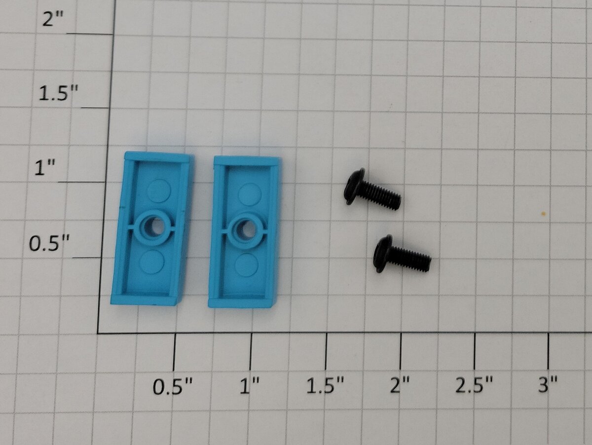 Lionel 17588-235 O Husky Stack Light Blue Truck Spacer w/ Screws (Pair of 2)