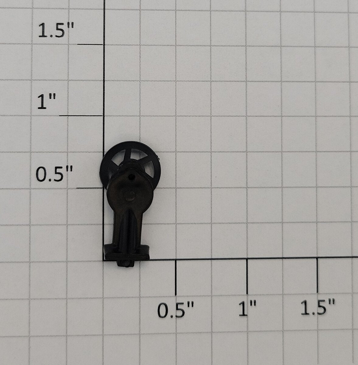 Kusan KS-BW-25 O Gauge Black Single Dome Tank Car Brake Wheel and Stand