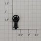 Kusan KS-BW-25 O Gauge Black Single Dome Tank Car Brake Wheel and Stand
