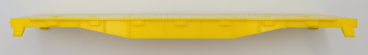 K&S 116634682621 O Gauge Lionel Type Yellow Flat Car Body 10" Long