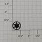 Kusan KS-BW-25 O Gauge Black 6-Spoke Brake Wheel