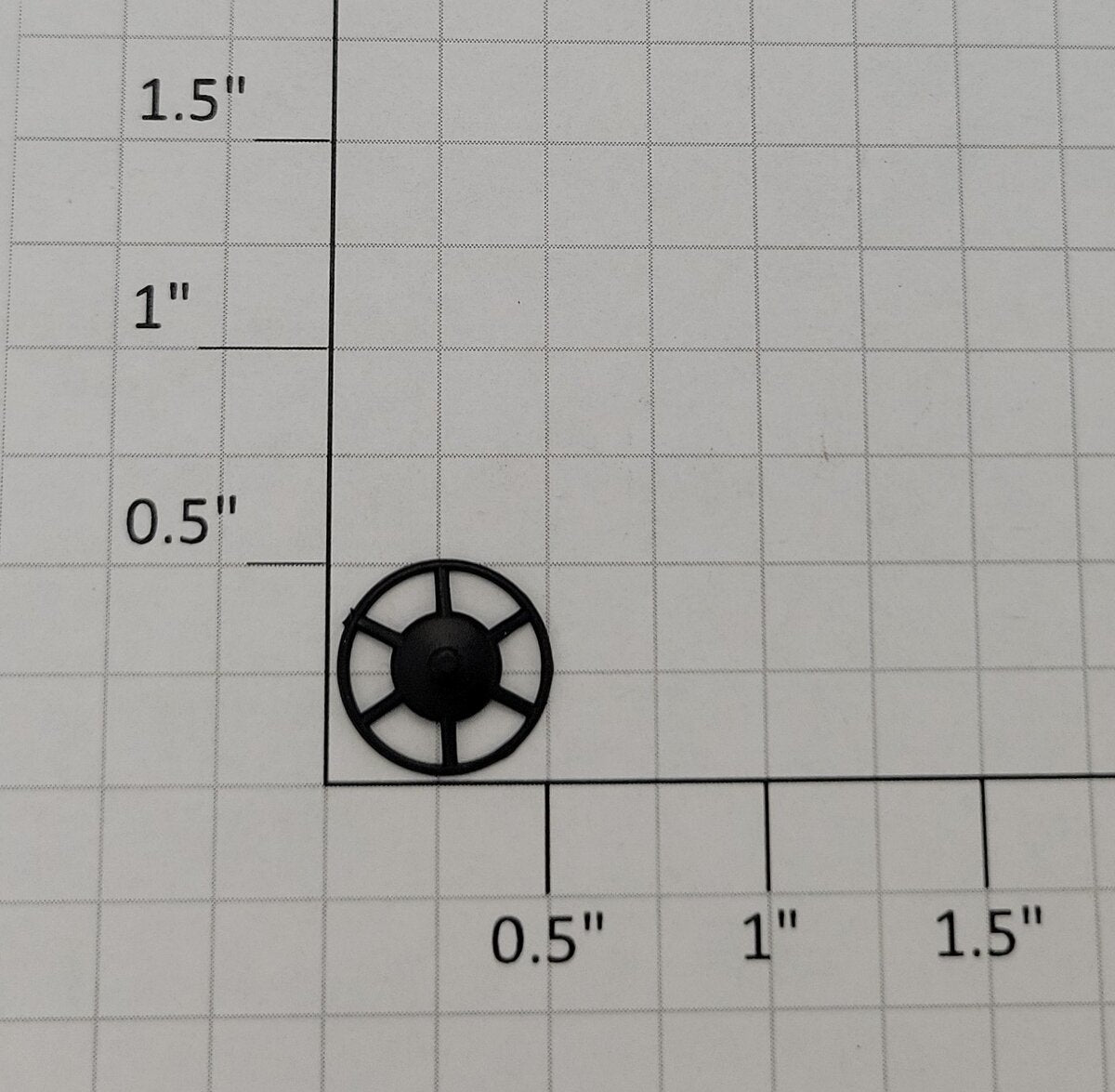 Kusan KS-BW-25 O Gauge Black 6-Spoke Brake Wheel