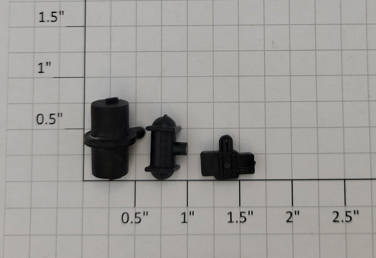 K-Line K6300-20A O Gauge Black Single Dome Car Air Tank (Set of 3)