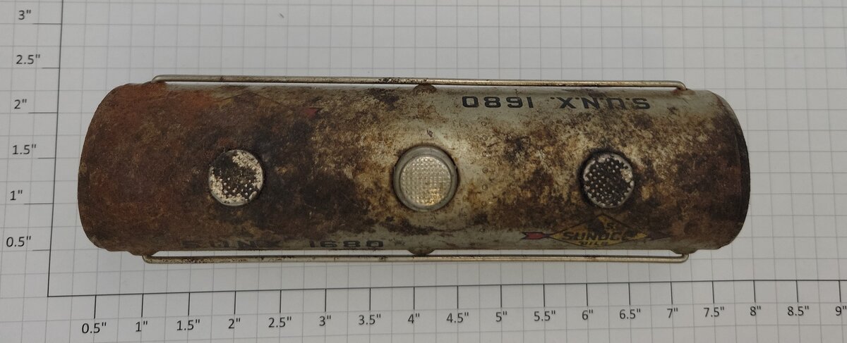 Lionel 1680-1 O Gauge Prewar Sunoco Tinplate Oil Tank Car Shell with Trim #1680
