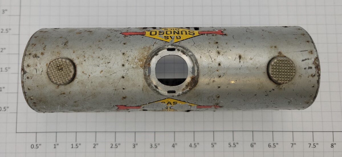 Lionel 804 O Gauge Prewar Sunoco Tinplate Oil Tank Car Shell with Trim