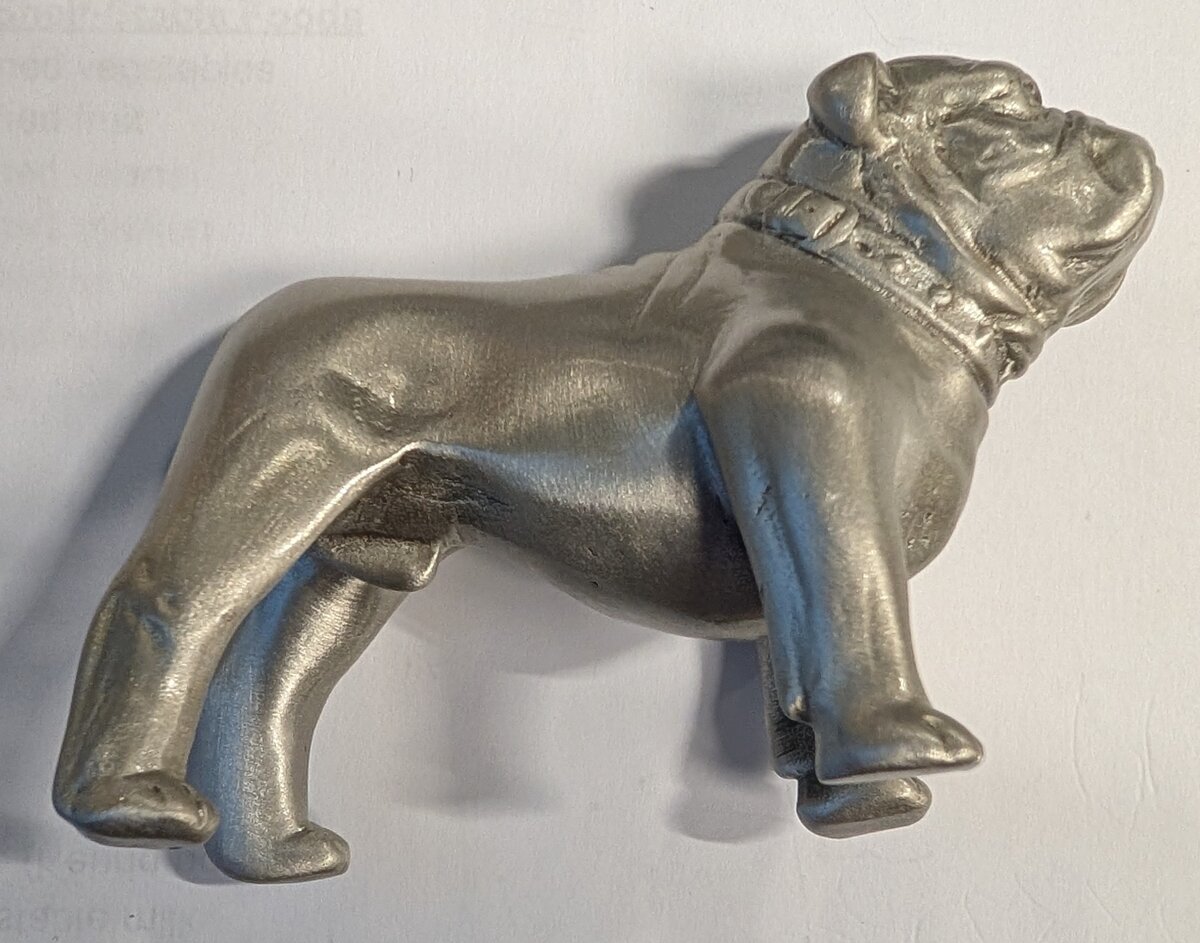 Unknown Manufacturer 87931 Vintage Mack the English Bulldog Solid Pewter