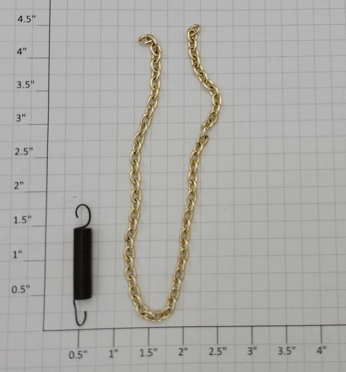 Lionel 6361-10 O Gauge Log Transport 7" Gold Chain and Spring Set