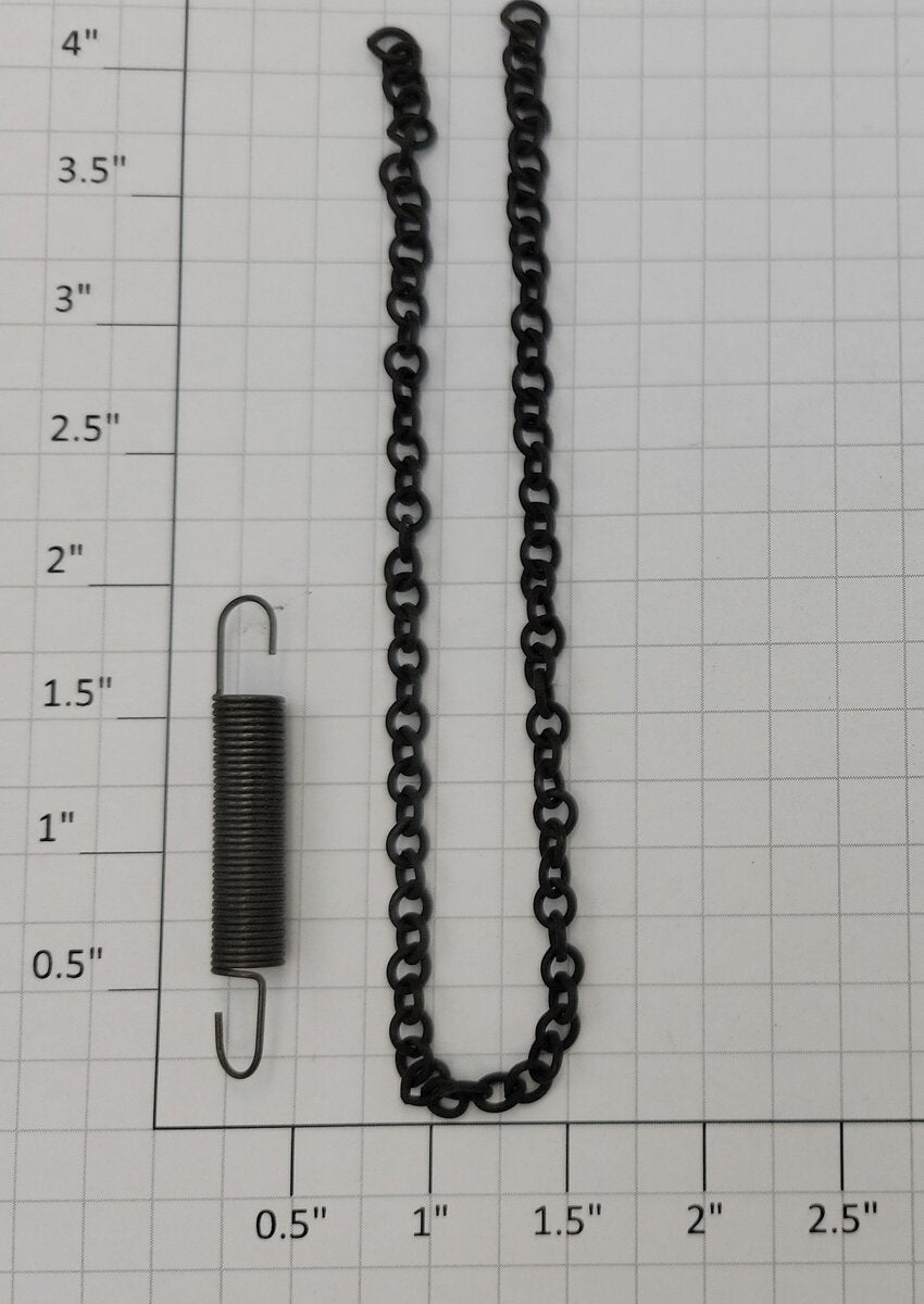 Lionel 6361-10 O Gauge Log Transport  7" Black Chain and Spring Set