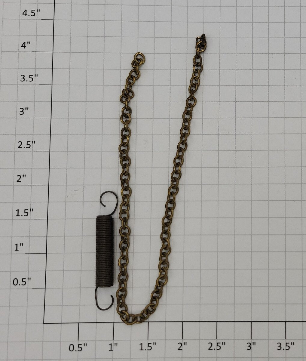 Lionel 6361-10 O Gauge Log Transport 9" Gold Chain and Spring Set