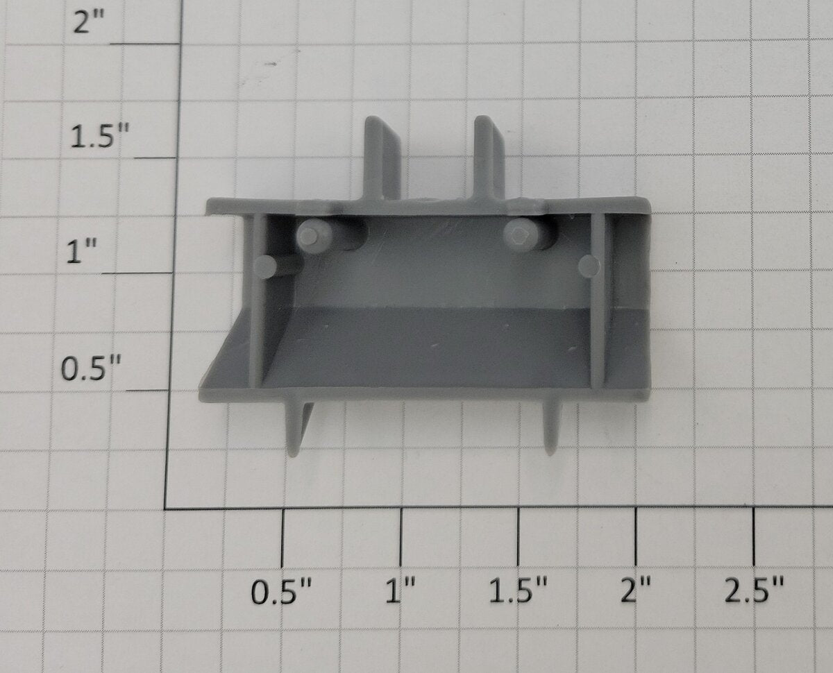 Lionel 9120-7 O Gauge Gray Plastic Dual Wheel Piggyback Trailer Chock w/ Tabs