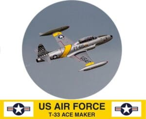 RMT by Design A-62-3 US Air Force T-33 Ace Maker Warbird Jet Bar Stool