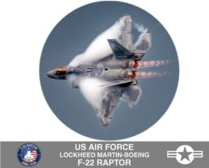 RMT by Design A-62-2 USAF F-22 Raptor Need For Speed Warbird Jet Bar Stool