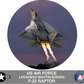 RMT by Design A-62-1 USAF F-22 Raptor Climbing High Warbird Jet Bar Stool