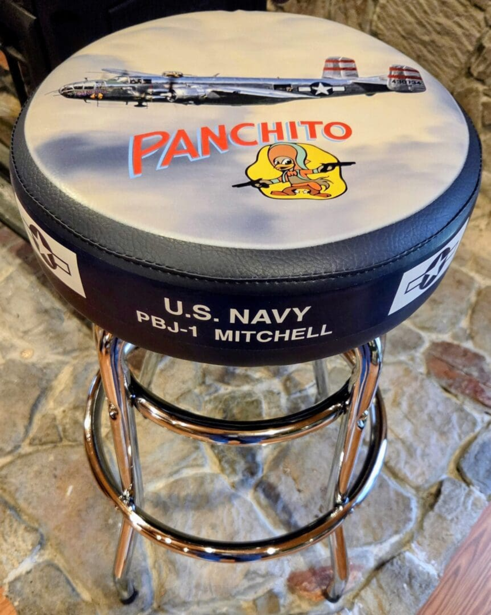 RMT by Design A-32 US Navy B-25 “Panchito” Warbird Bar Stool