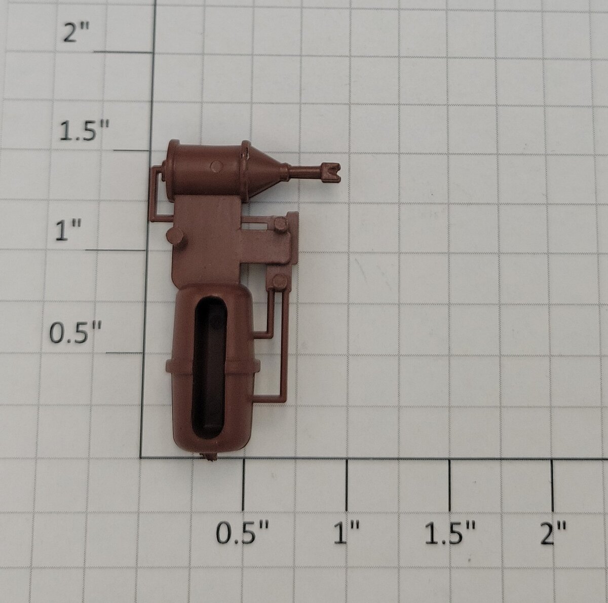 Acme 0731-10 O Gauge Brown Plastic Air Tank and Brake Cylinder Assembly