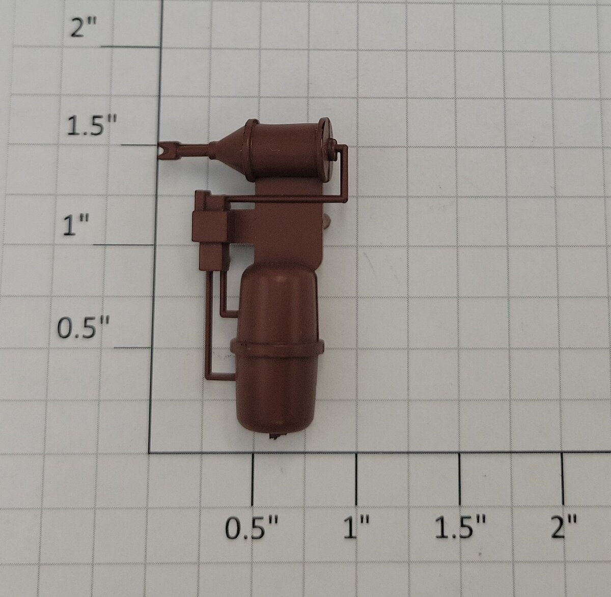 Acme 0731-10 O Gauge Brown Plastic Air Tank and Brake Cylinder Assembly