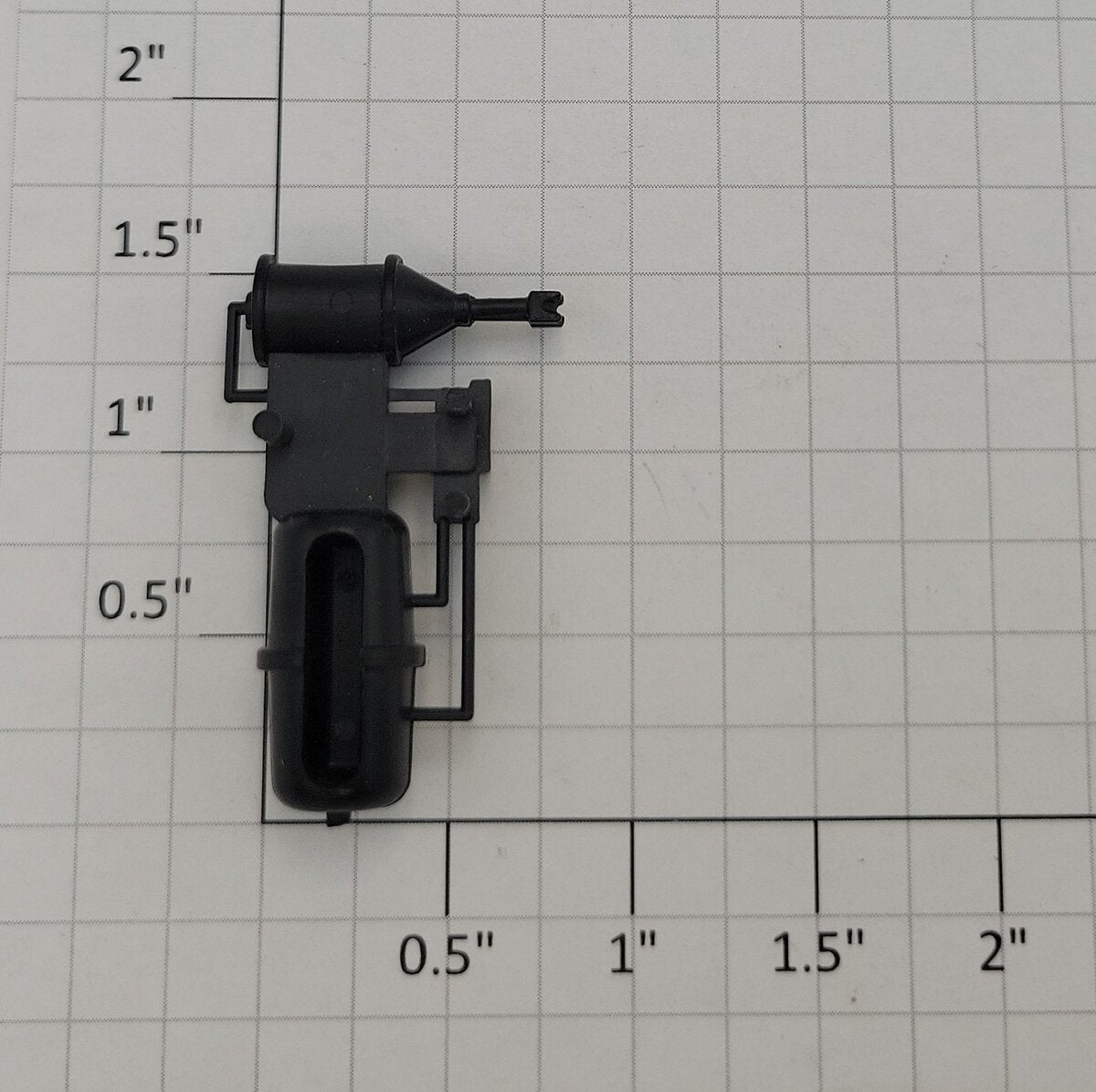 Acme 0731-10 O Gauge Black Plastic Air Tank and Brake Cylinder Assembly
